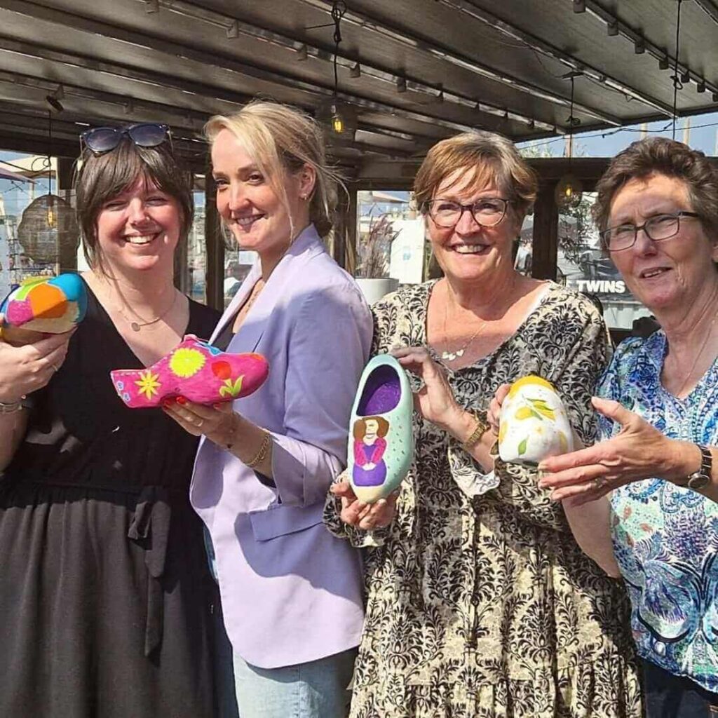 eindresultaat van een workshop klompen pimpen