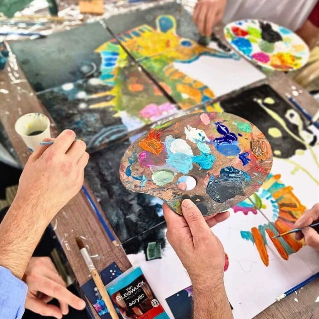 zeepaard puzzelschilderij