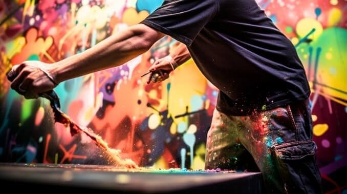 workshop verf gooien