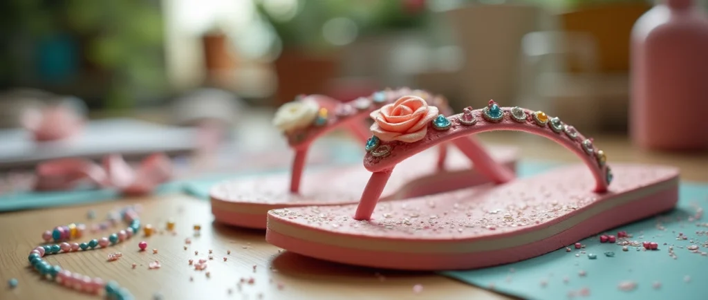 Workshop slippers pimpen tijdens workshops voor de zomer